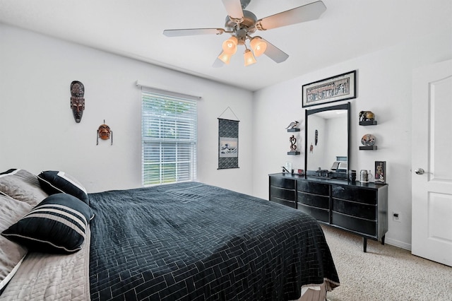 113 Ginger Dr, Pottsboro, TX 75076 - bedroom with ceiling fan, light colored carpet, and baseboards