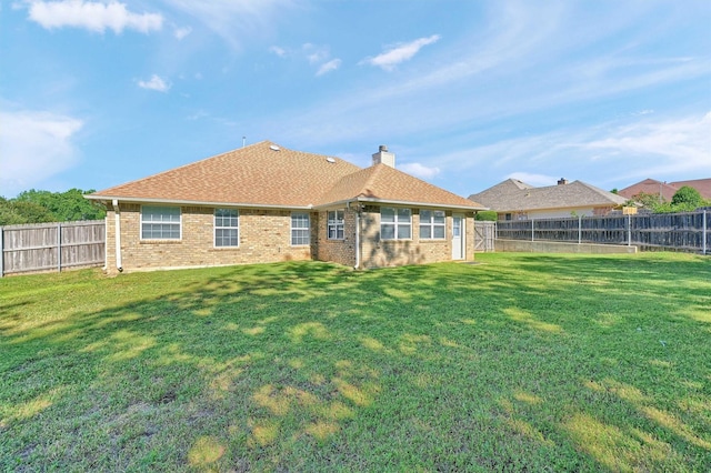 113 Ginger Dr, Pottsboro, TX 75076 - back of property with brick siding, a chimney, and roof with shingles