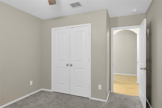 5320 Creek Hill Ln, Fort Worth, TX 76179 - unfurnished bedroom with carpet floors, a closet, baseboards, and a ceiling fan