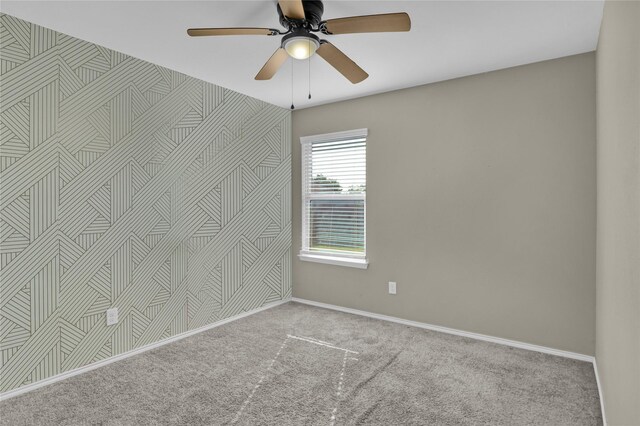 5320 Creek Hill Ln, Fort Worth, TX 76179 - carpeted spare room featuring ceiling fan and baseboards