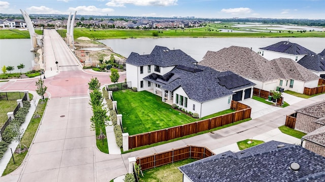1400 Island Vista Dr, Arlington, TX 76005 - birds eye view of property featuring a water view and a residential view