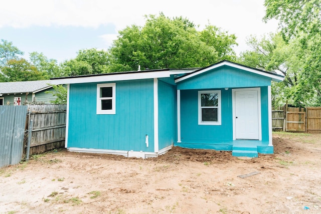 exterior space with a fenced backyard