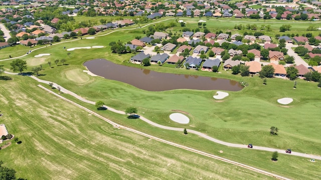 12521 Gritstone Dr, Denton, TX 76207 - aerial overview of property's location featuring a nearby body of water, nearby suburban area, and a golf club