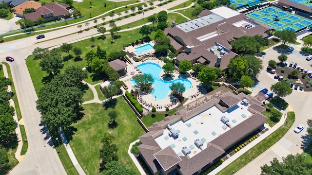 12521 Gritstone Dr, Denton, TX 76207 - aerial view of property's location with a pool area