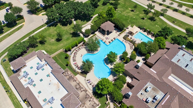 12521 Gritstone Dr, Denton, TX 76207 - drone / aerial view of a pool area