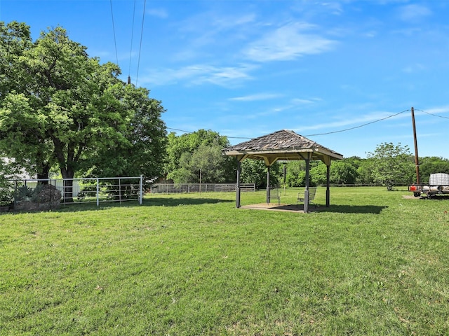 2802 Cinnamon Springs Rd, Glenn Heights, TX 75154 - view of yard with fence and a gazebo