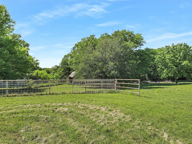 2802 Cinnamon Springs Rd, Glenn Heights, TX 75154 - view of yard featuring fence, a view of trees, and a rural view