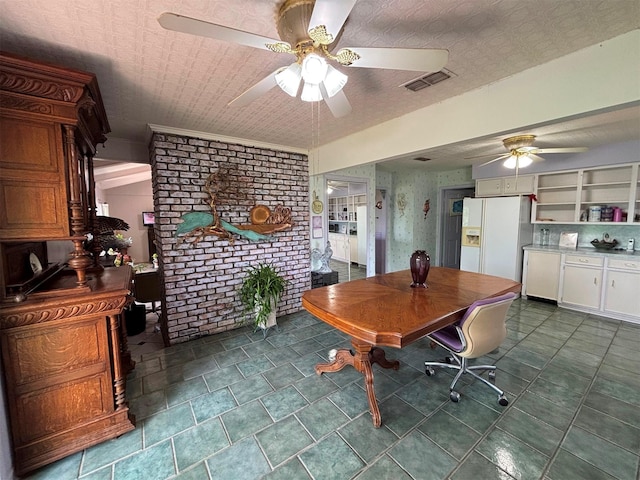 46916 US Highway 69 N, Bullard, TX 75757 - dining area with ceiling fan and visible vents