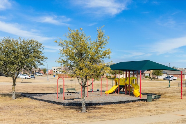 view of community jungle gym