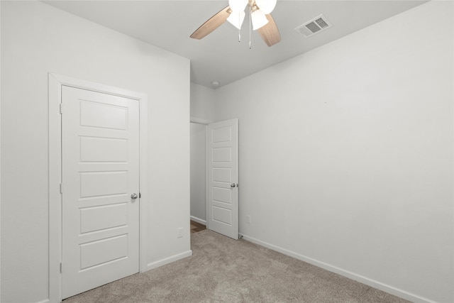 517 Williams Way, Van Alstyne, TX 75495 - unfurnished bedroom with visible vents, carpet flooring, baseboards, and a ceiling fan