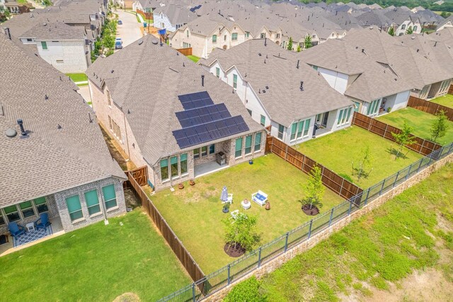 drone / aerial view with a residential view