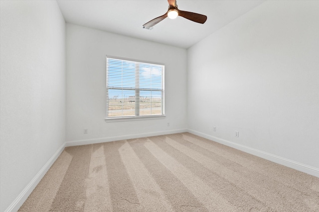 149 Highgate Ct, Boyd, TX 76023 - unfurnished room featuring baseboards, light carpet, and a ceiling fan