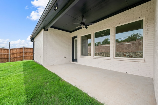 526 Windchase Dr, Haslet, TX 76052 - view of patio / terrace with ceiling fan