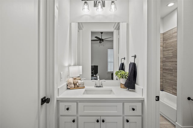 4771 Sasha Way, Caddo Mills, TX 75135 - bathroom with vanity and ceiling fan