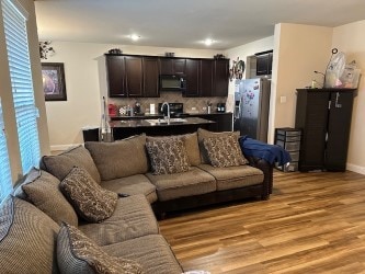 1206 Erika, Forney, TX 75126 - living area with recessed lighting and light wood-style flooring
