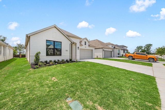 201 Kingfisher Ct, Aledo, TX 76008 - modern farmhouse style home with driveway, a front lawn, and a garage