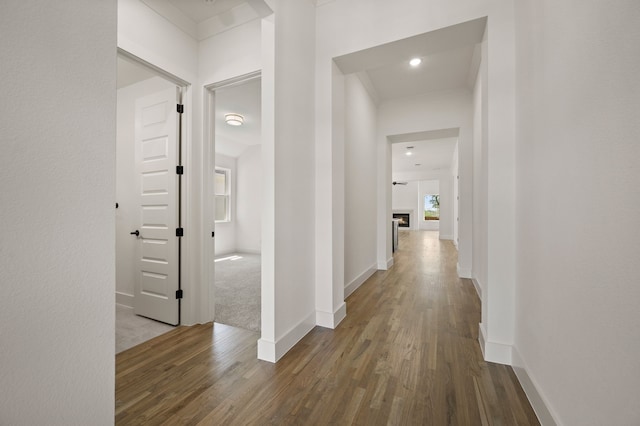 201 Kingfisher Ct, Aledo, TX 76008 - corridor featuring wood finished floors, baseboards, and recessed lighting