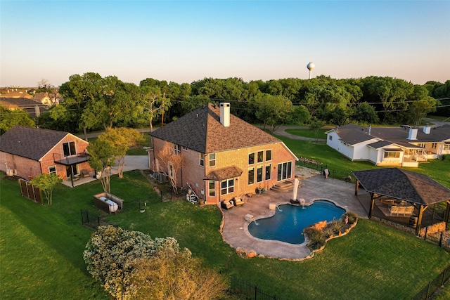 birds eye view of property