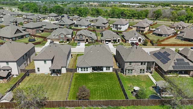 aerial view featuring a residential view