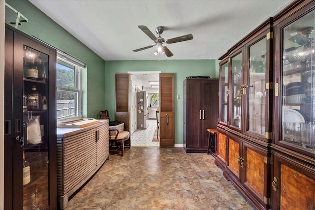 9008 Flicker Ln, Dallas, TX 75238 - interior space with a ceiling fan