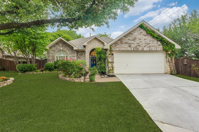 5000 Stonecrest Dr, Mckinney, TX 75071 - single story home with a garage, concrete driveway, brick siding, and stone siding