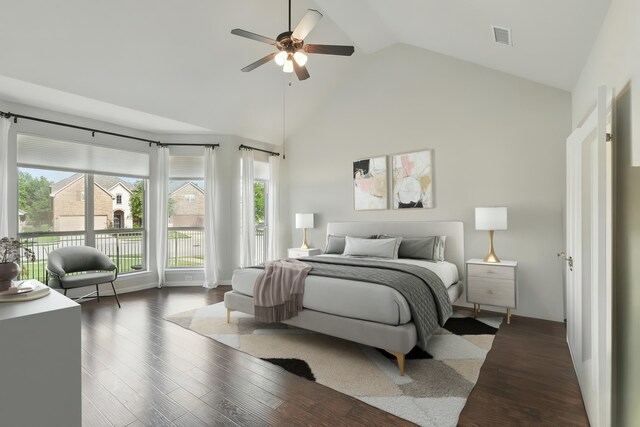 400 Sterling Rdg, Lantana, TX 76226 - bedroom with multiple windows, access to outside, visible vents, and wood finished floors