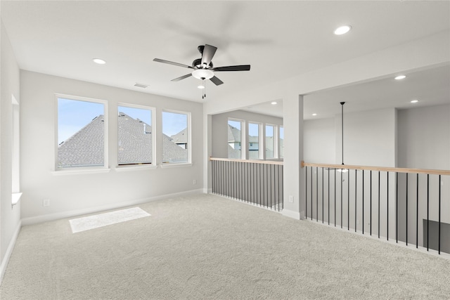 2206 Stratford Rd, Rockwall, TX 75087 - unfurnished room with ceiling fan, carpet floors, recessed lighting, and baseboards