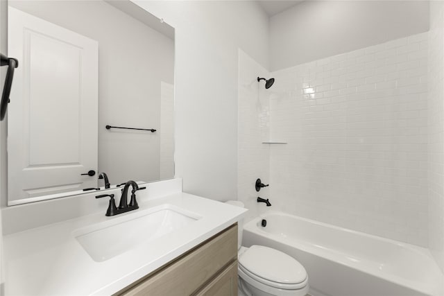 2206 Stratford Rd, Rockwall, TX 75087 - bathroom featuring vanity, toilet, and bathtub / shower combination