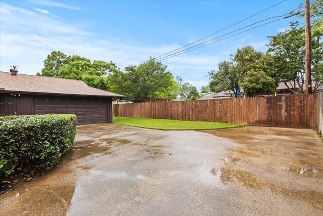 view of patio with fence