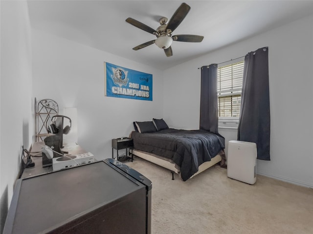1151 Rumble Ln, Fate, TX 75087 - bedroom with baseboards, a ceiling fan, and carpet flooring