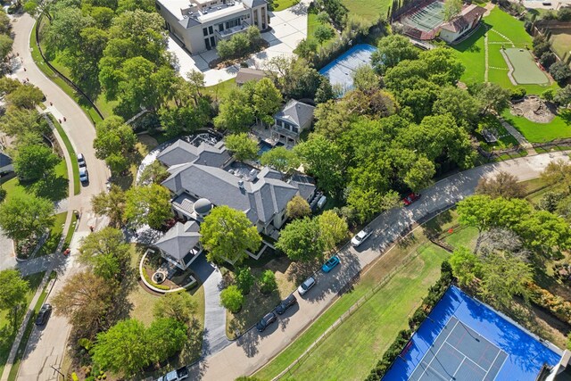 bird's eye view with a residential view