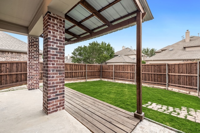 view of patio / terrace featuring a fenced backyard