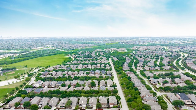 aerial view with a residential view