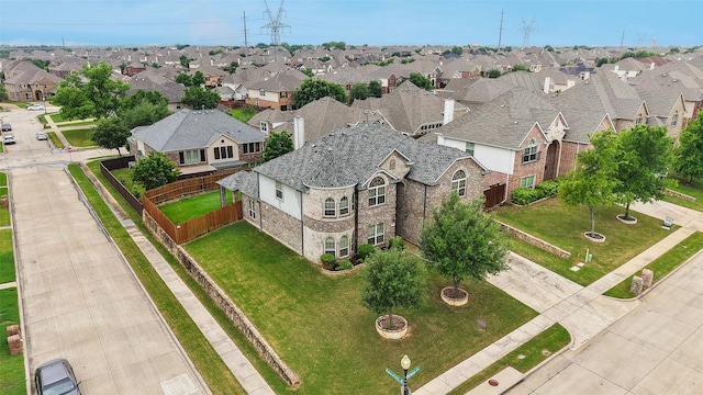 drone / aerial view with a residential view