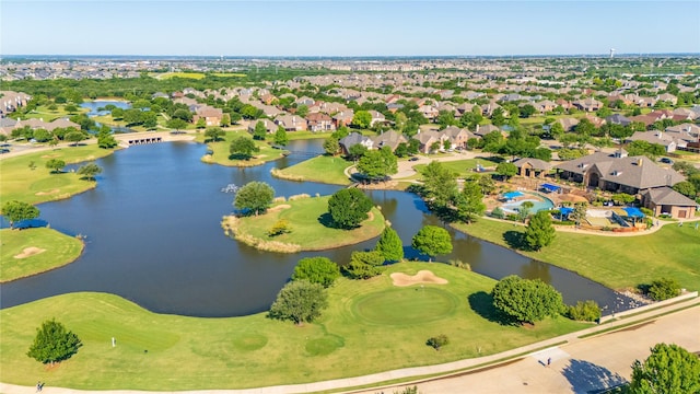 3501 Washington Dr, Frisco, TX 75034 - aerial view of residential area featuring a large body of water and a golf club