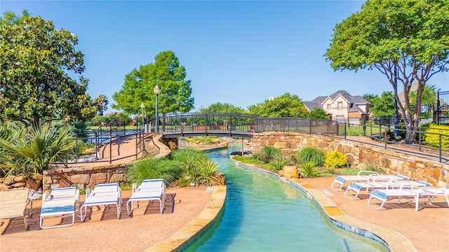 3501 Washington Dr, Frisco, TX 75034 - view of pool with fence and a patio area