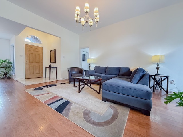 200 Meadowside Dr, Mansfield, TX 76063 - living area featuring a chandelier and light wood finished floors