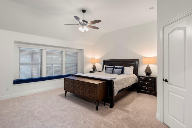 1248 Starlight Ave, Aubrey, TX 76227 - bedroom featuring lofted ceiling, carpet flooring, a ceiling fan, and baseboards