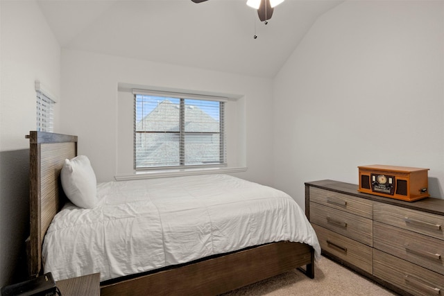 1248 Starlight Ave, Aubrey, TX 76227 - bedroom featuring vaulted ceiling, carpet, and a ceiling fan