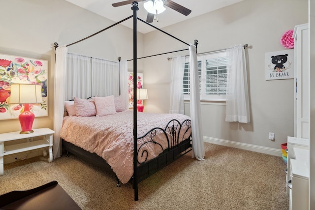 2206 Glasgow Dr, Trophy Club, TX 76262 - bedroom with carpet, baseboards, and a ceiling fan
