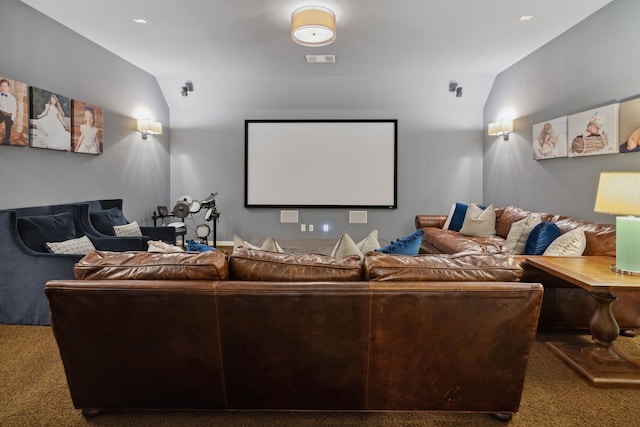 2206 Glasgow Dr, Trophy Club, TX 76262 - home theater room with lofted ceiling and carpet flooring