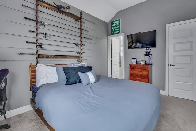 3213 Timberline Dr, Melissa, TX 75454 - carpeted bedroom with baseboards and lofted ceiling
