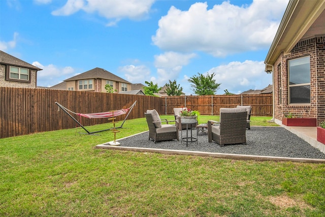 3213 Timberline Dr, Melissa, TX 75454 - view of yard with a fenced backyard and a patio