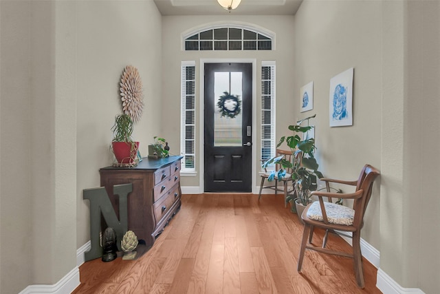 3213 Timberline Dr, Melissa, TX 75454 - foyer entrance with baseboards and light wood-style flooring
