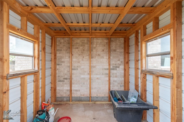 view of storage area