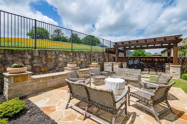 13845 Marys Ridge Rd, Fort Worth, TX 76008 - view of patio with a pergola and fence