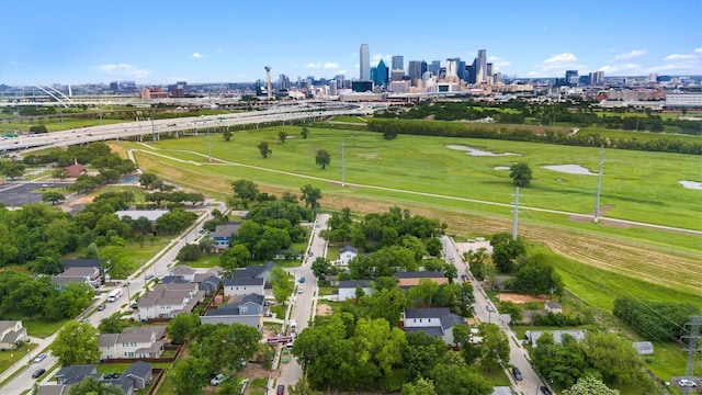 birds eye view of property featuring a view of city