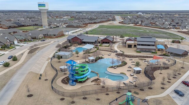 birds eye view of property featuring a residential view
