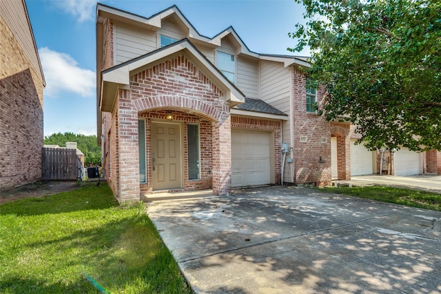 2372 Homewood Ln, Grand Prairie, TX 75050 - view of front of property with concrete driveway, an attached garage, and brick siding