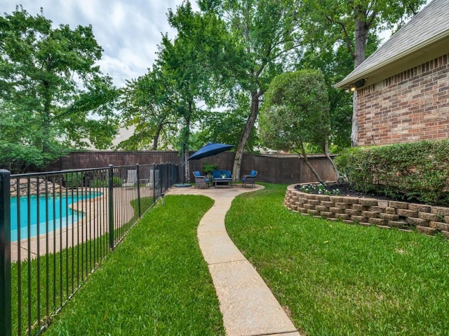 view of yard with a patio area